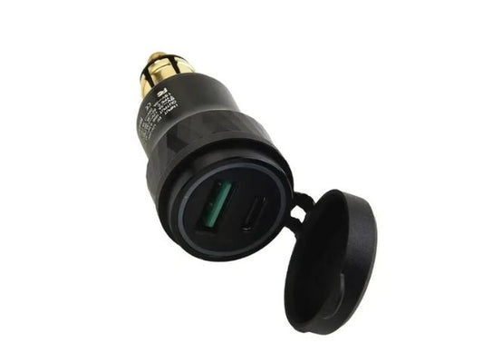 CARGADOR DIN PUERTO USB TYPE A PUERTO USB TYPE C BMW/DUCATI/TRIUMPH