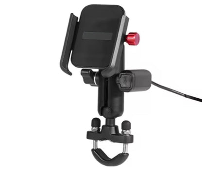 PN0861 - PORTA CELULAR ALUMINIO REGULABLE CON CARGADOR USB