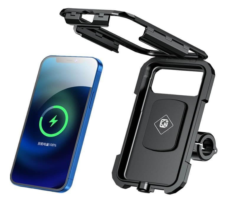 IMP0176 - PORTA CELULAR GIRO 360° IMPERMEABLE CON CARGADOR TIPO C + CARGA INALAMBRICA
