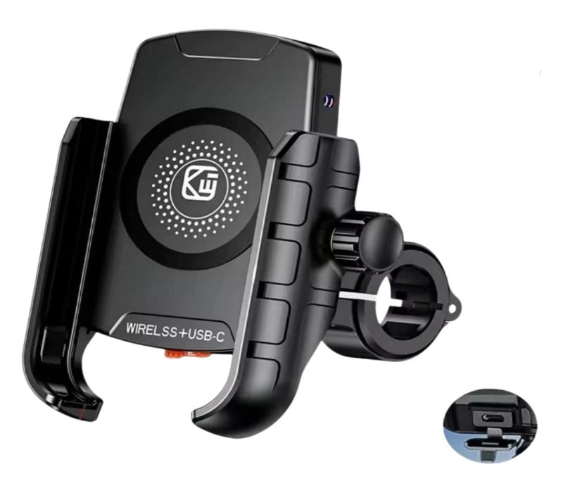 IMP0228 - PORTA CELULAR GIRO 360° CON CARGA TIPO C + INALAMBRICA