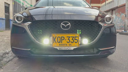 KIT EXPLORADORAS LED 10.000 LÚMENES CON PORTA PLACA PARA CARRO