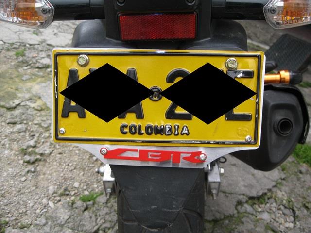 CBR250PPL - PORTA PLACA DE LUJO (SE FABRICA POR ENCARGO)