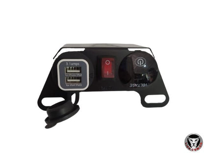 HIMAKCV - KIT PARA CARGADOR Y VOLTIMETRO ROYAL ENFIELD HIMALAYAN 411 - AKT TT ADV 250