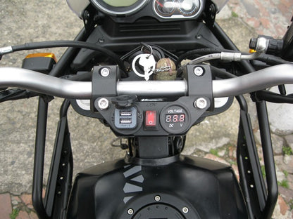 HIMAKCV - KIT PARA CARGADOR Y VOLTIMETRO ROYAL ENFIELD HIMALAYAN 411 - AKT TT ADV 250