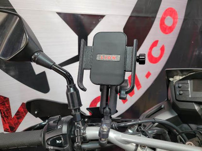 PN0861 - PORTA CELULAR ALUMINIO REGULABLE CON CARGADOR USB